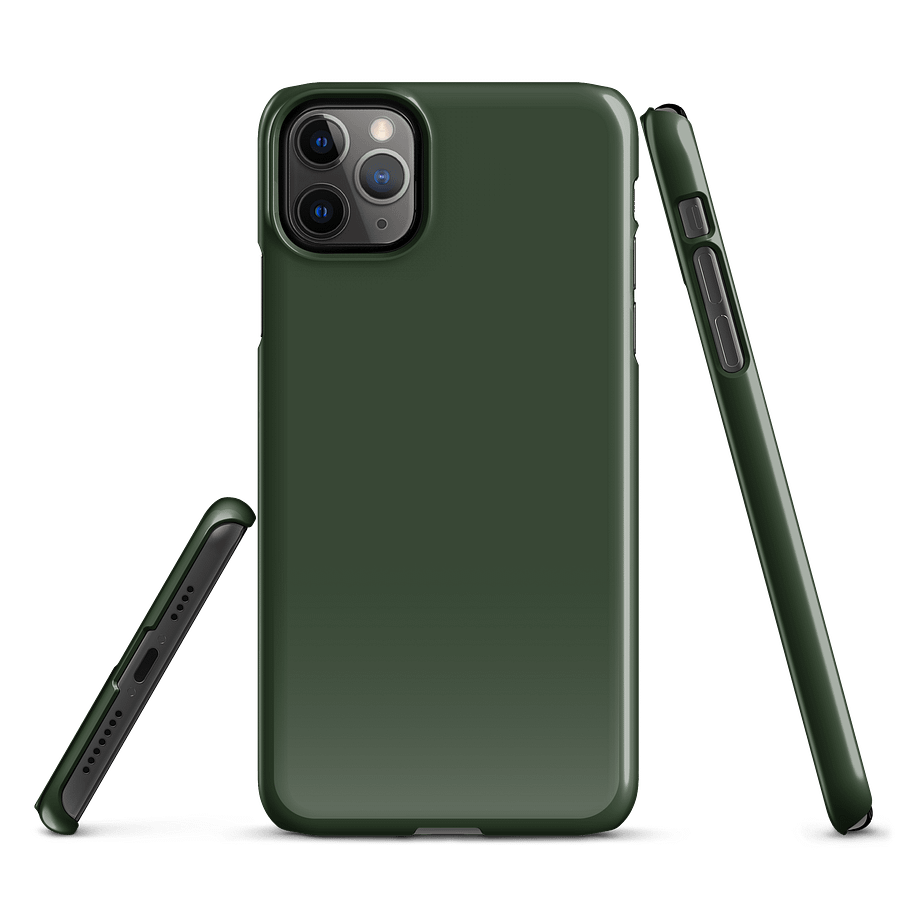 Colorado Pine Green Solid Color iPhone® Glossy Snap Case product image (3)