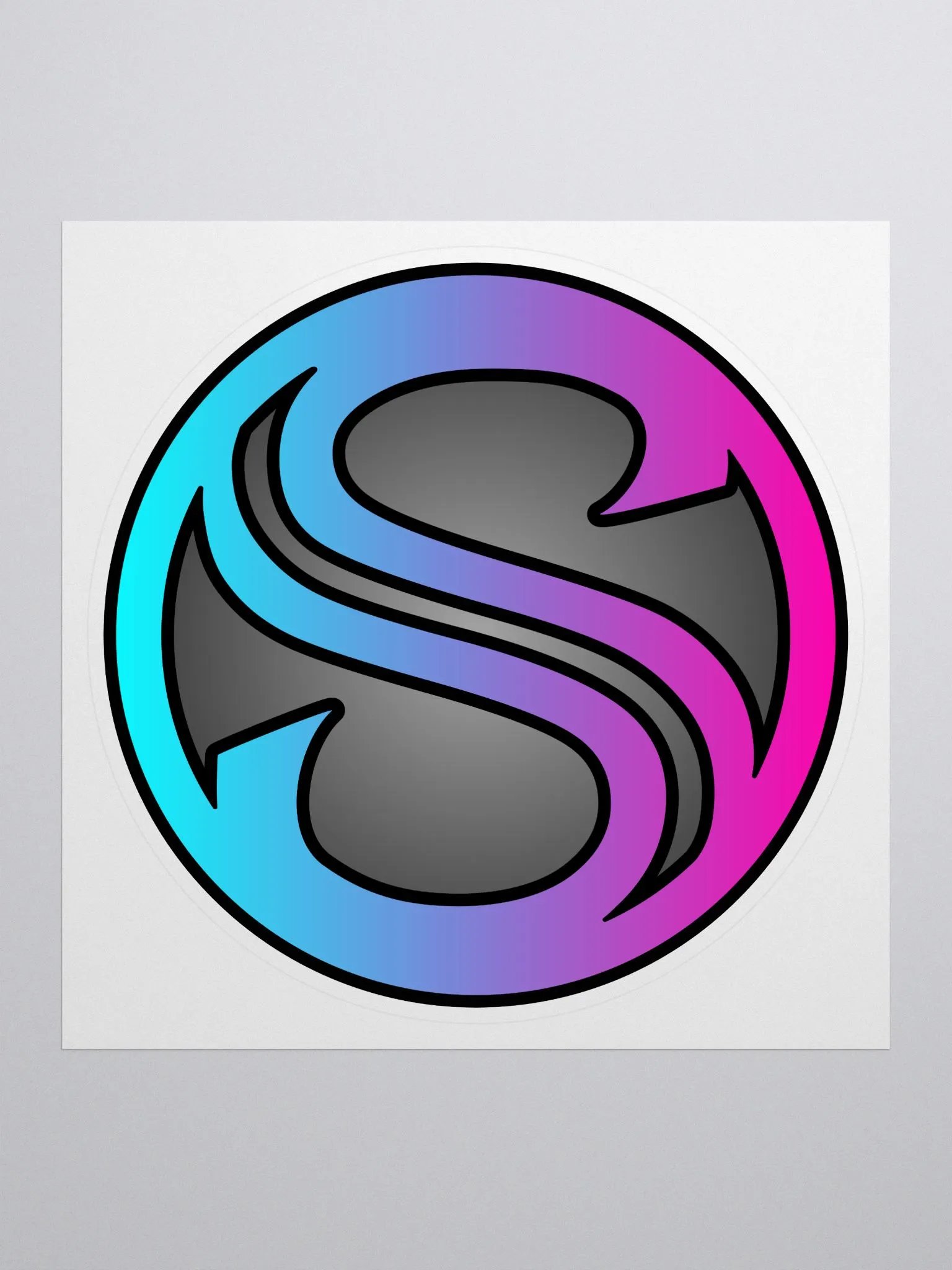 Cyan/Pink Logo Sticker product image (1)