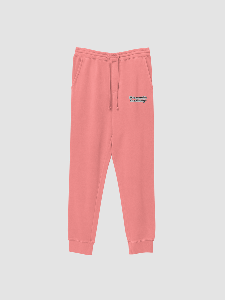 It is normal to have feelings. embroidered pigment sweatpants (bubble design) product image (3)