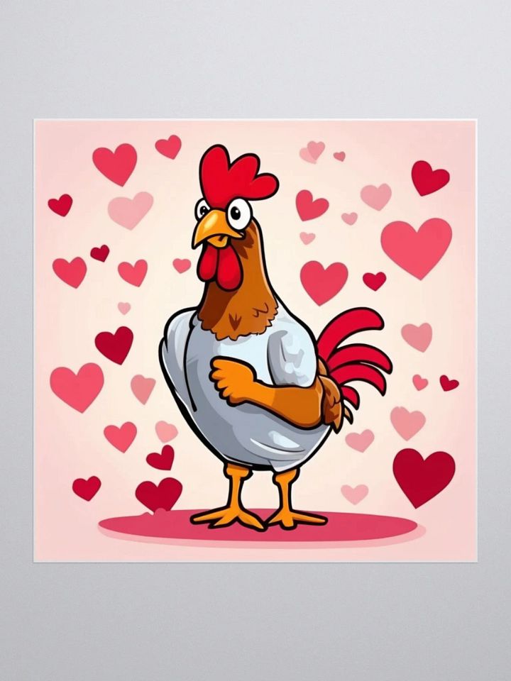 Love Strut Rooster Kiss Cut Stickers product image (1)