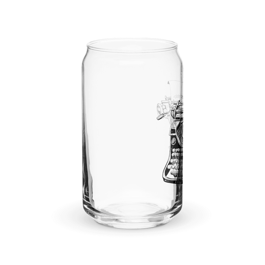 "Writing is worship" glass cup. product image (4)