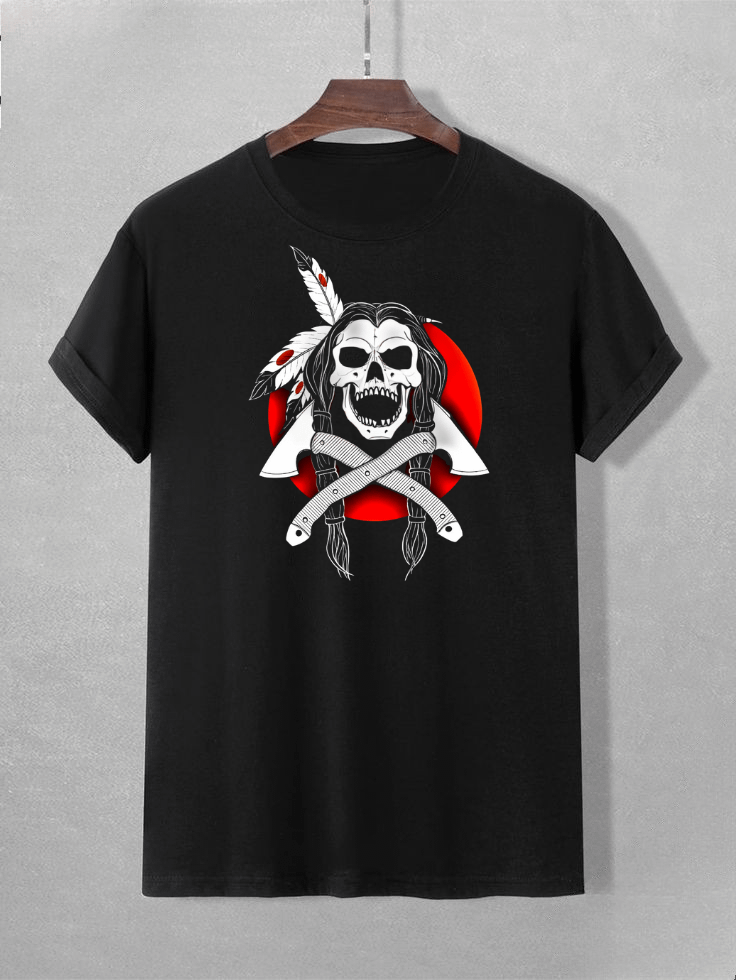 Tribal Skull Braids Unisex Tee product image (1)