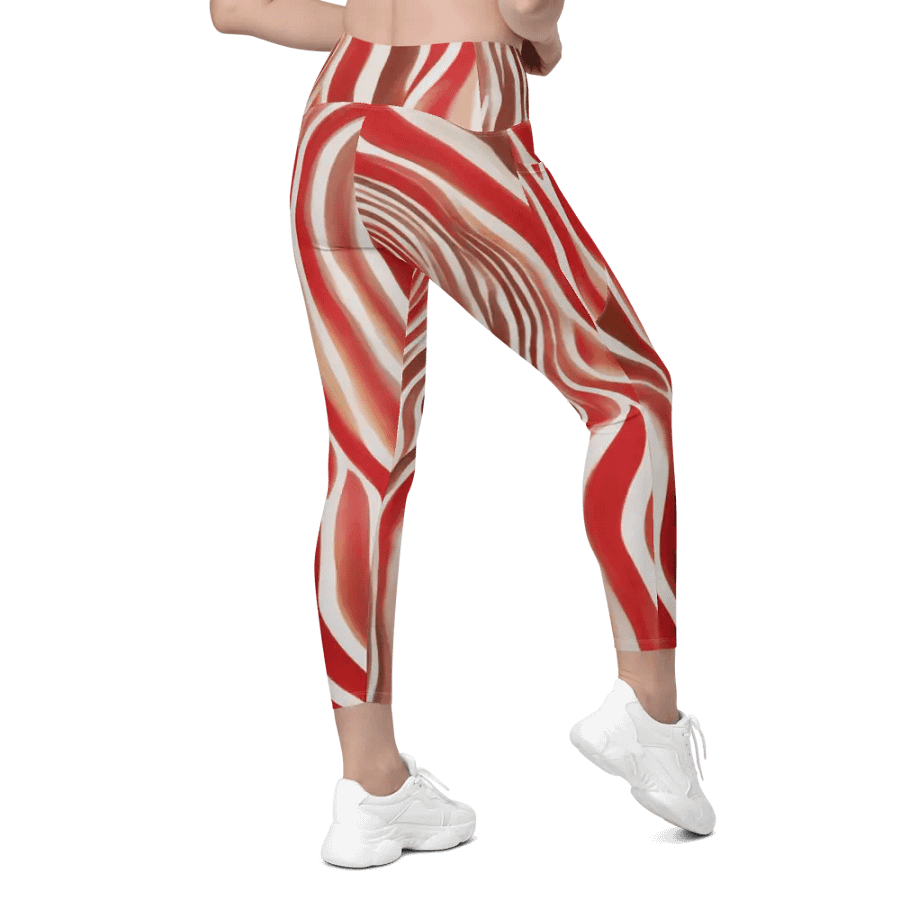 Funky Cherry Swirls Liquid Tie-Dye Women's Leggings product image (9)