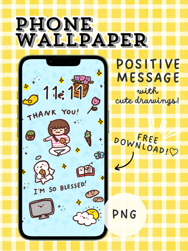 Thank you, I am blessed! | Phone Wallpaper product image (1)