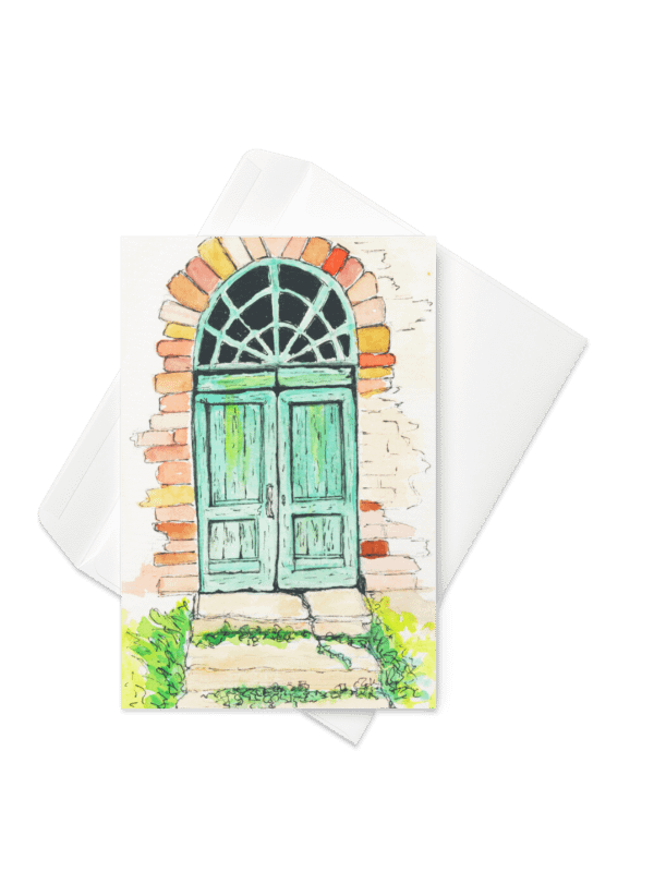 Double Door Arch Blank Card product image (1)