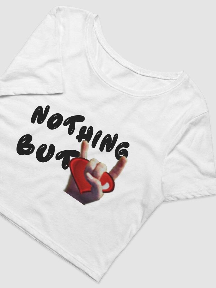 Nothing But Love - Black Text - Women's Crop Tee product image (2)