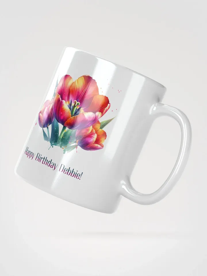 Happy Birthday Debbie White Glossy Mug product image (2)