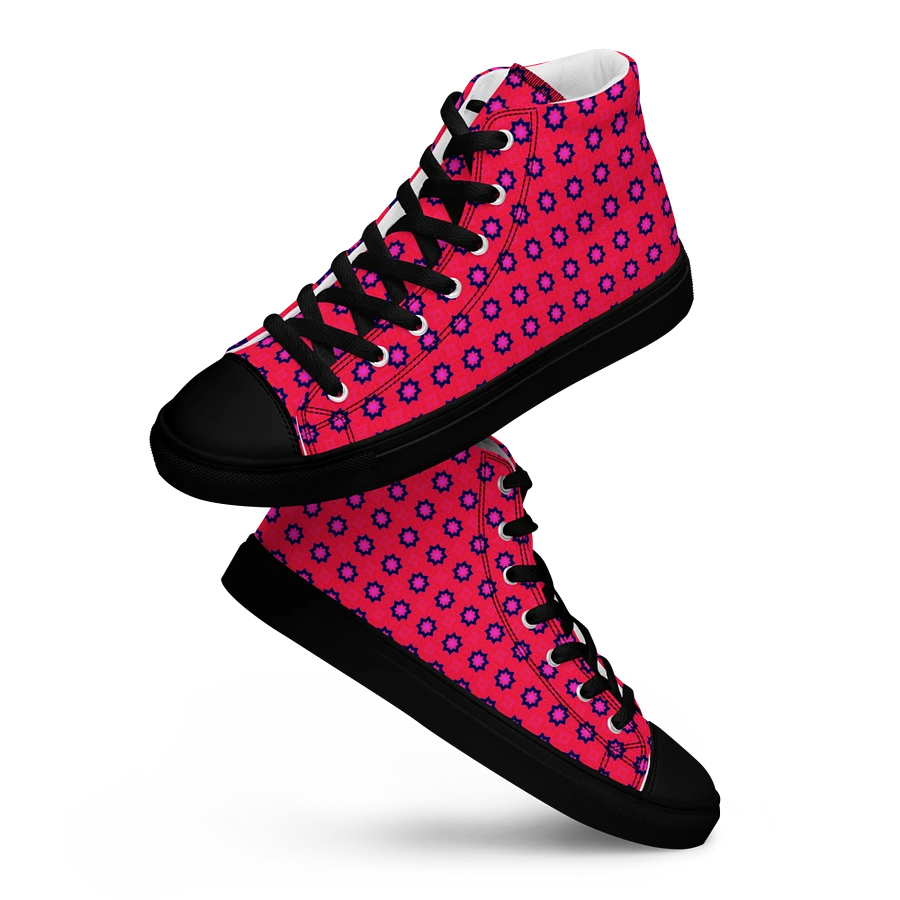 Abstract Red Men's Canvas Shoes High Tops product image (19)