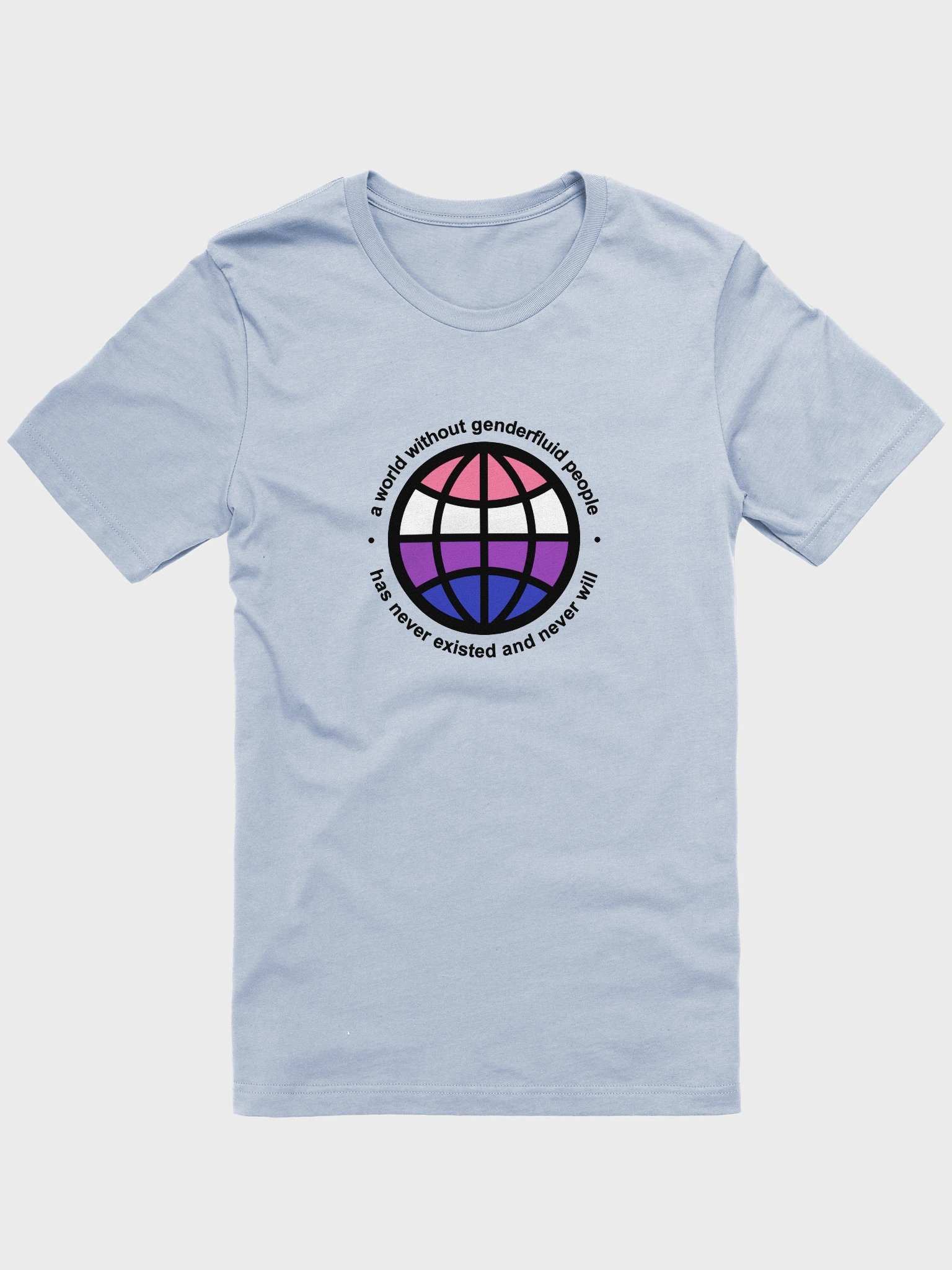 a world without genderfluid people t-shirt product image (1)