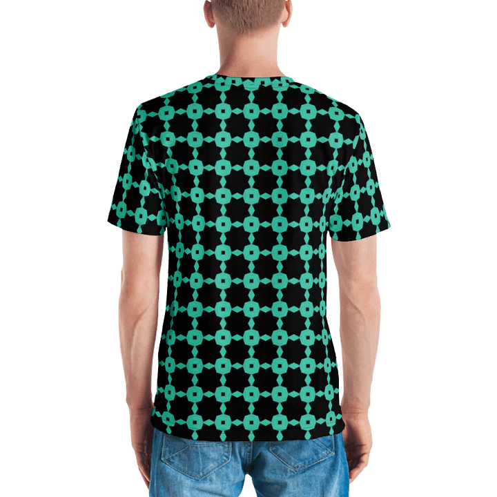Abstract Repeating Chain Pattern Men's Crewneck T Shirt product image (2)