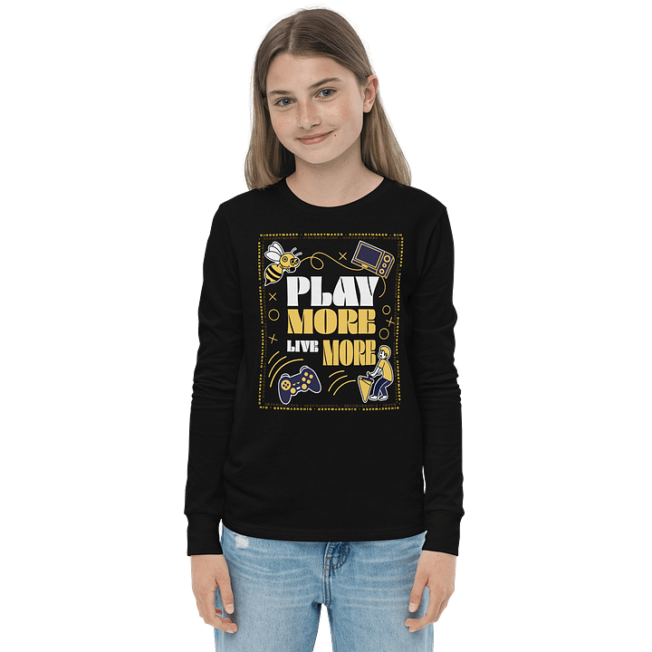 Play More Live More Youth Long Sleeve T-Shirt product image (9)