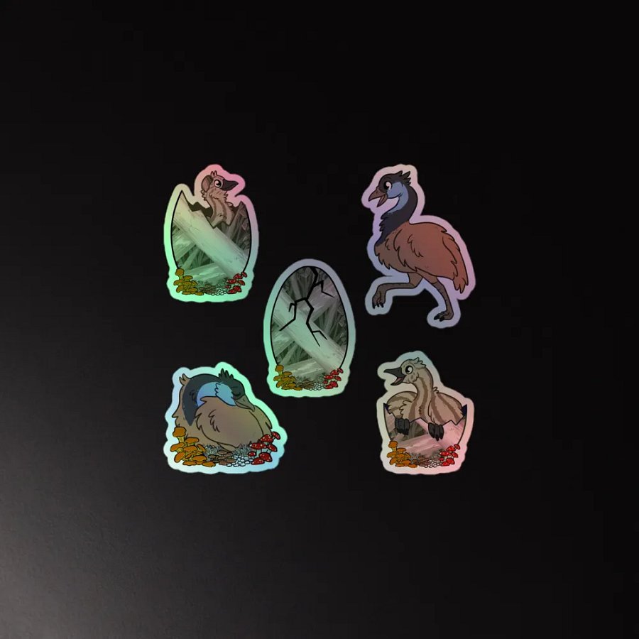 RAWR Earthen Holographic Stickers product image (3)