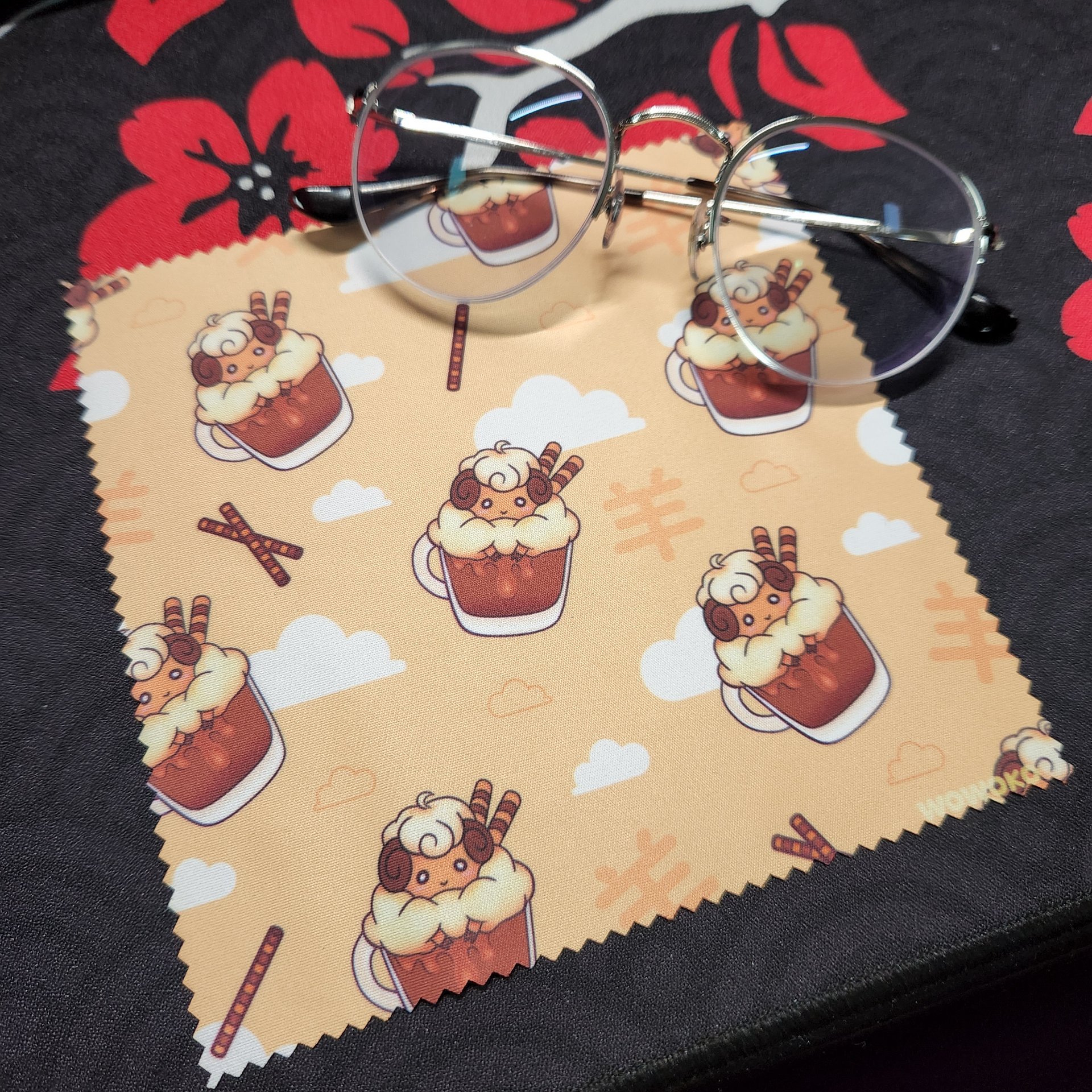 Micro Fiber Cloth - Zodiac Drinks - Cappuccino Lamb w/ Coffee Cookie Sticks product image (1)