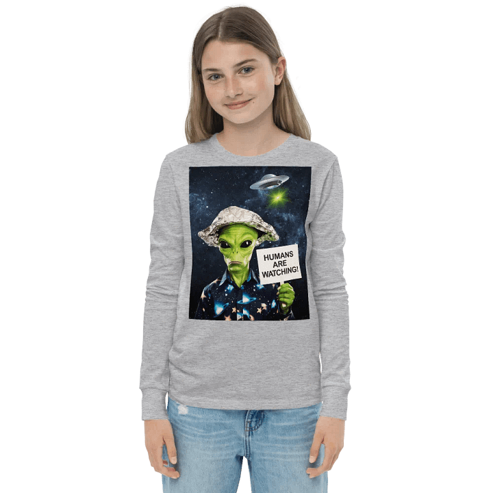 Alien Watcher Youth Long Sleeve T-Shirt Bella+Canvas (Kid's) product image (3)