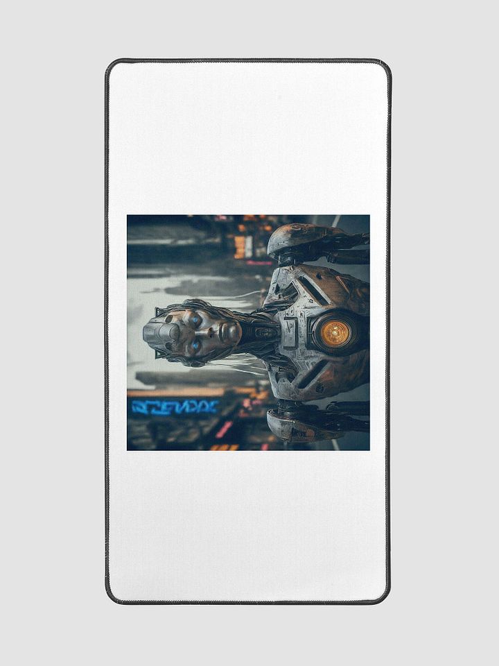 Neon Cyborg City Desk Mat product image (2)