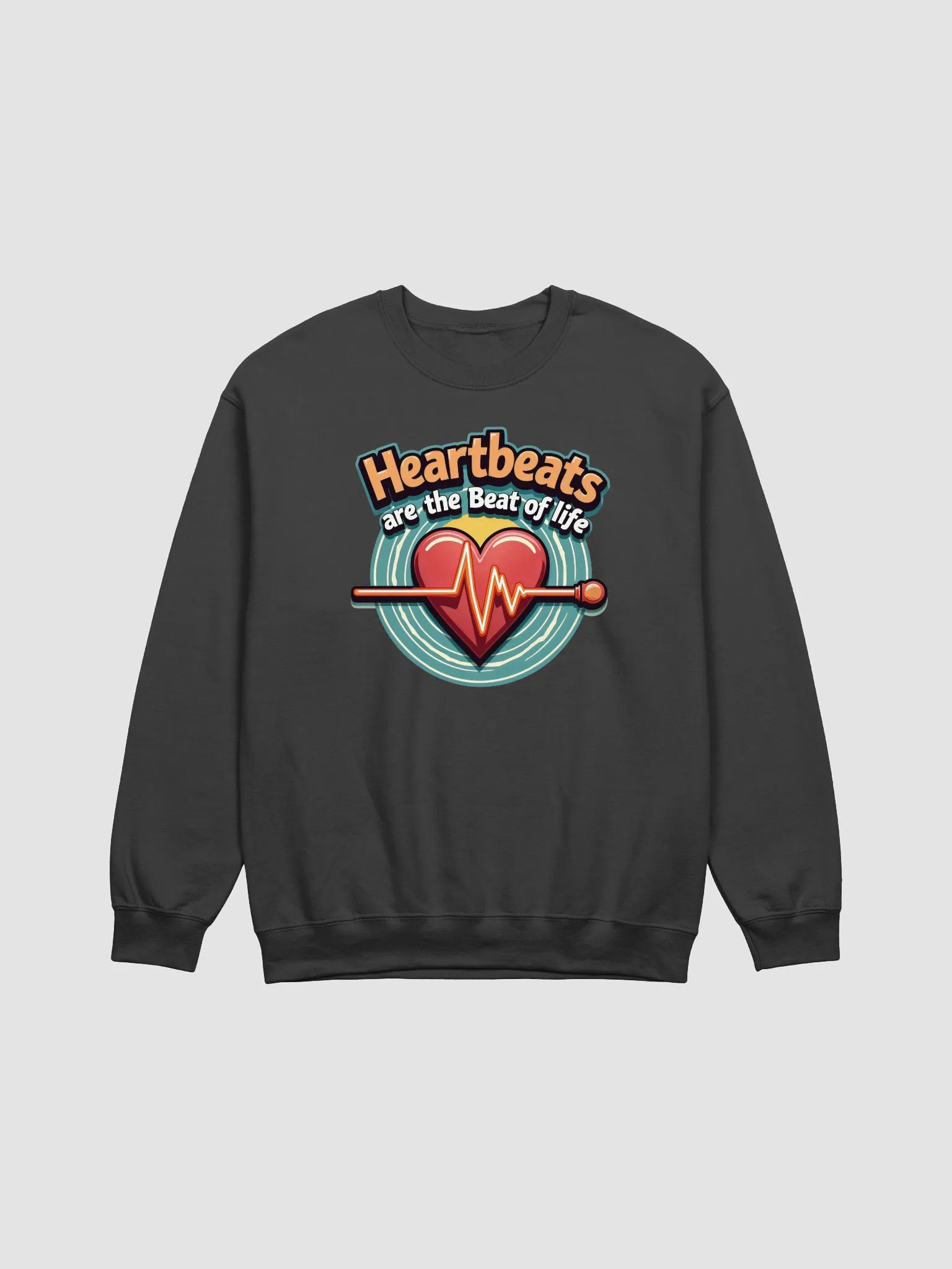 Lifebeat Heart EKG Crewneck Sweatshirt product image (9)