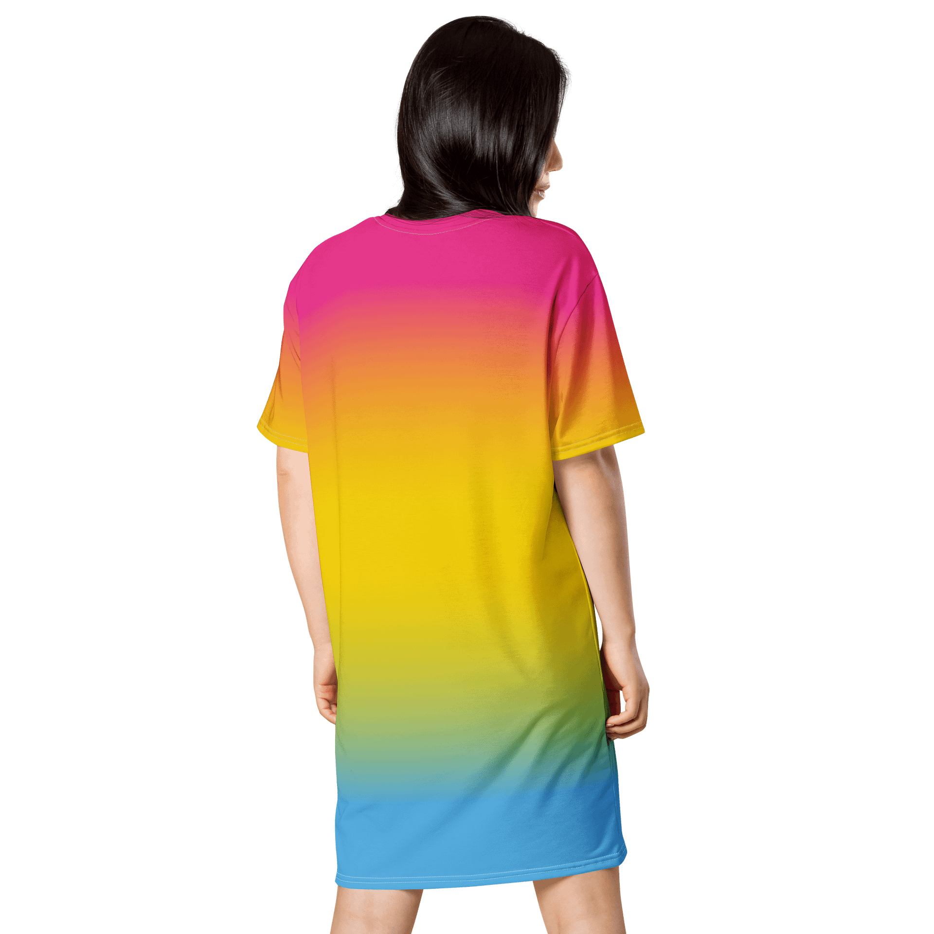 Pansexual Pride Gradient T-shirt Dress product image (2)