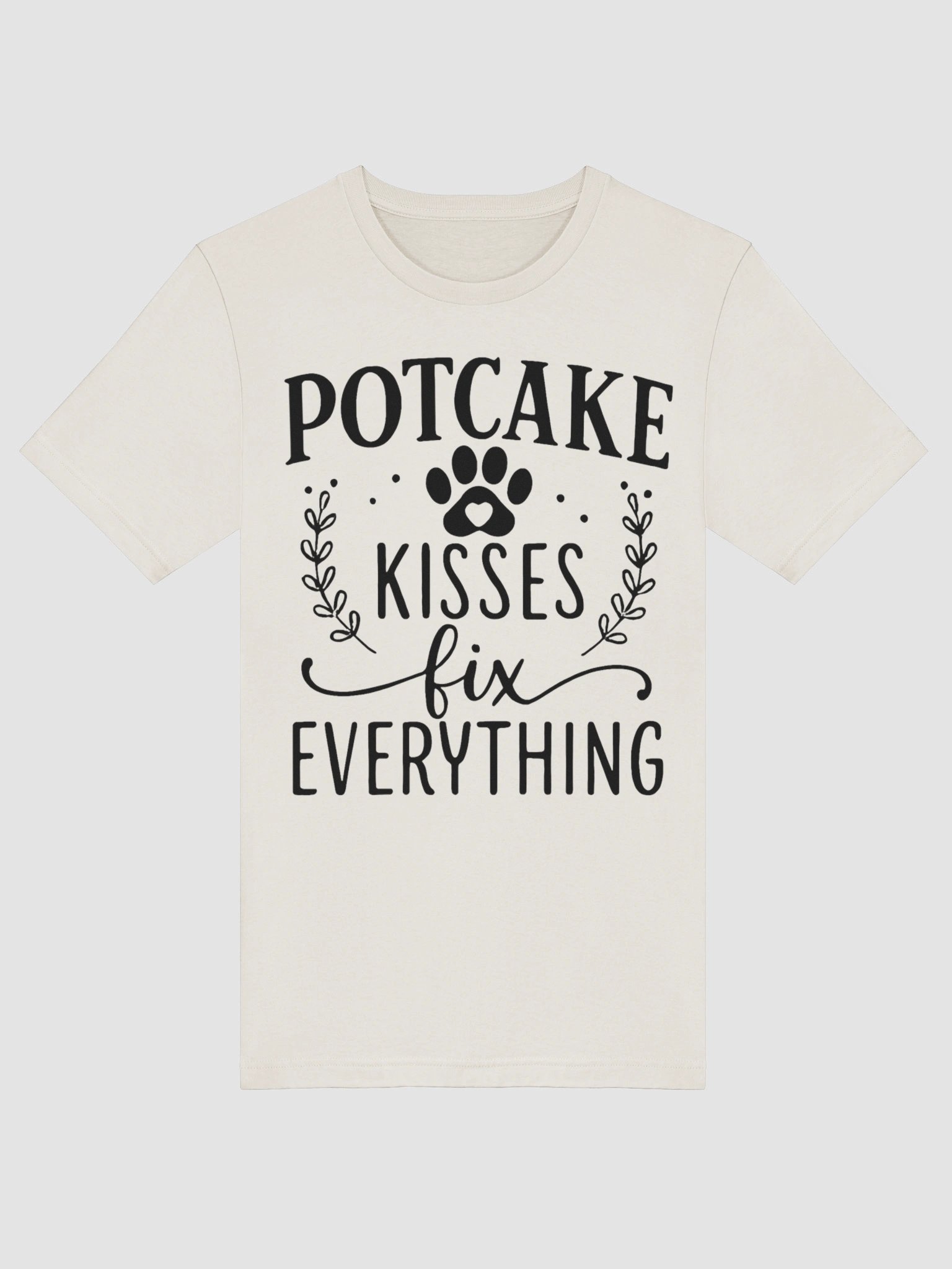 Potcake Kisses Fix Everything Dog Lover T-Shirt - Healing Paw Print Tee product image (5)