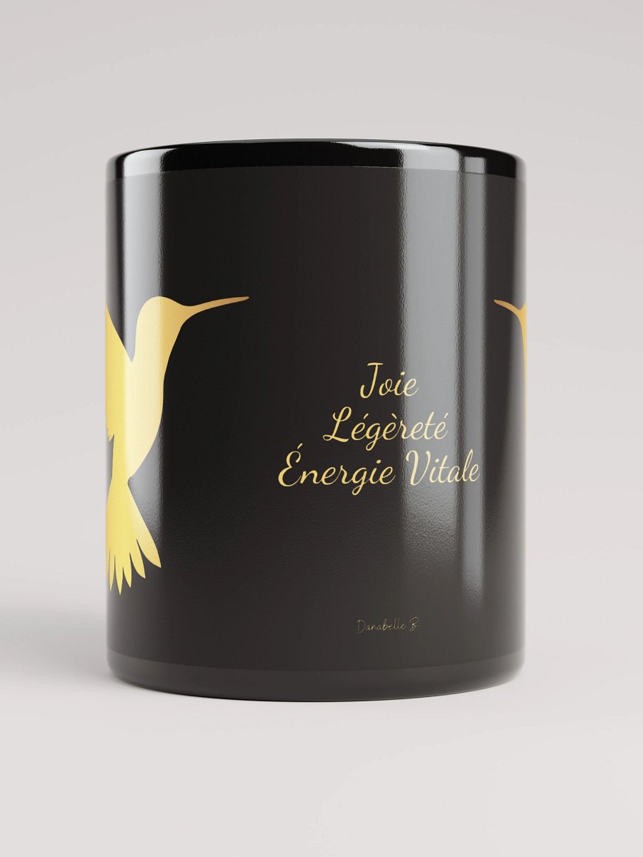 Mug Noir et Doré - Colibri - Cadeau Energie Positive product image (5)