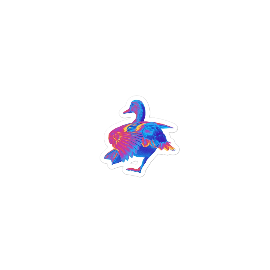 Funky Neon Pink and Blue Duck Die Cut Magnet product image (1)