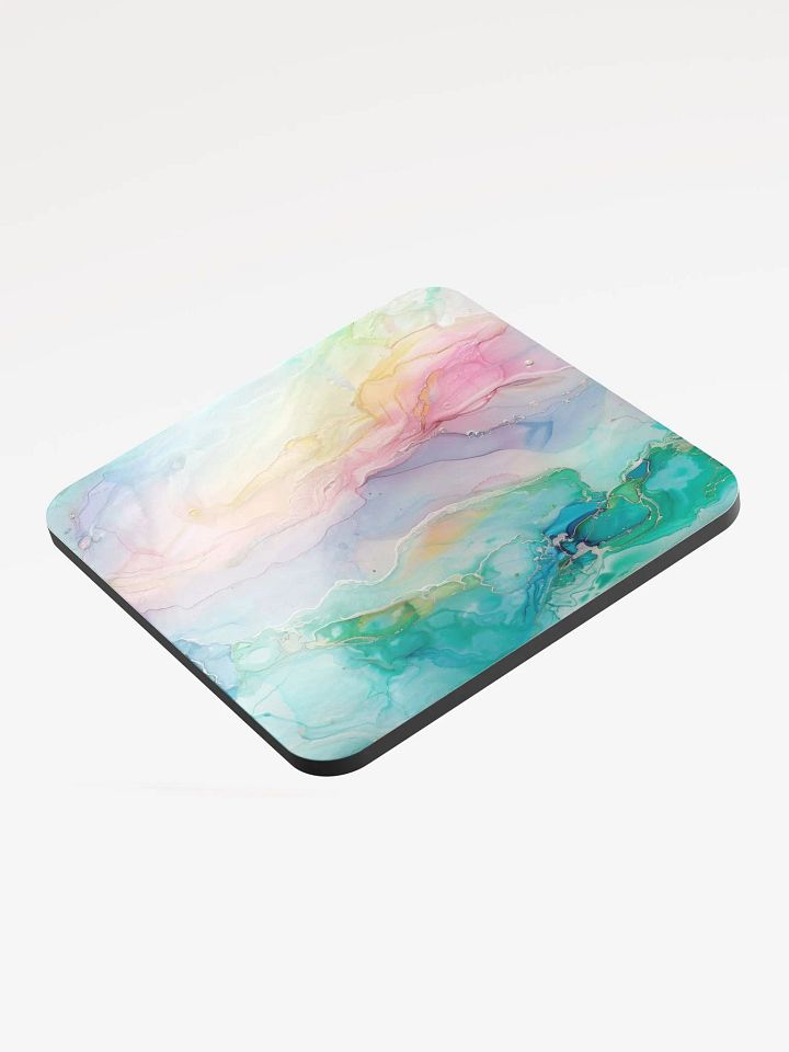 Multicolor Alcohol Ink Glossy Cork Coaster by Treasure Pie product image (2)