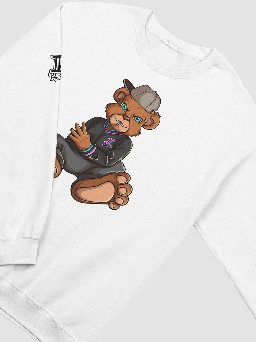 Sitting Bear White Crewneck Sweatshirt product image (3)