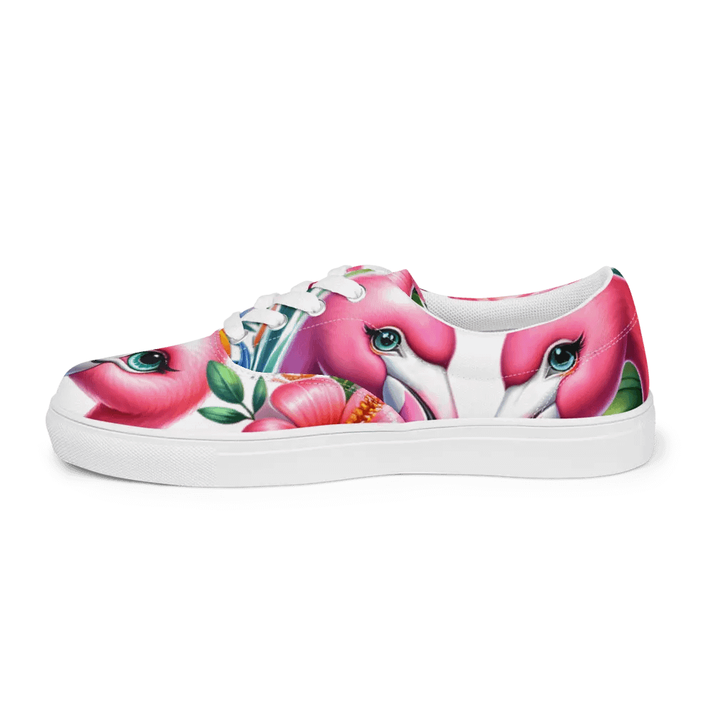 Tropical Flamingo Love Lace-Up Shoes product image (4)