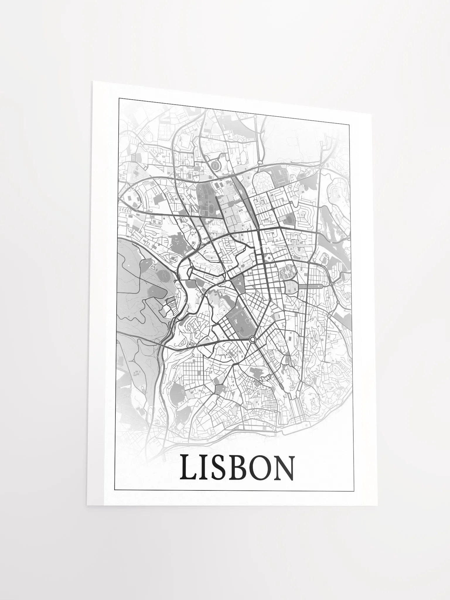 Lisbon, Portugal, city map print product image (11)
