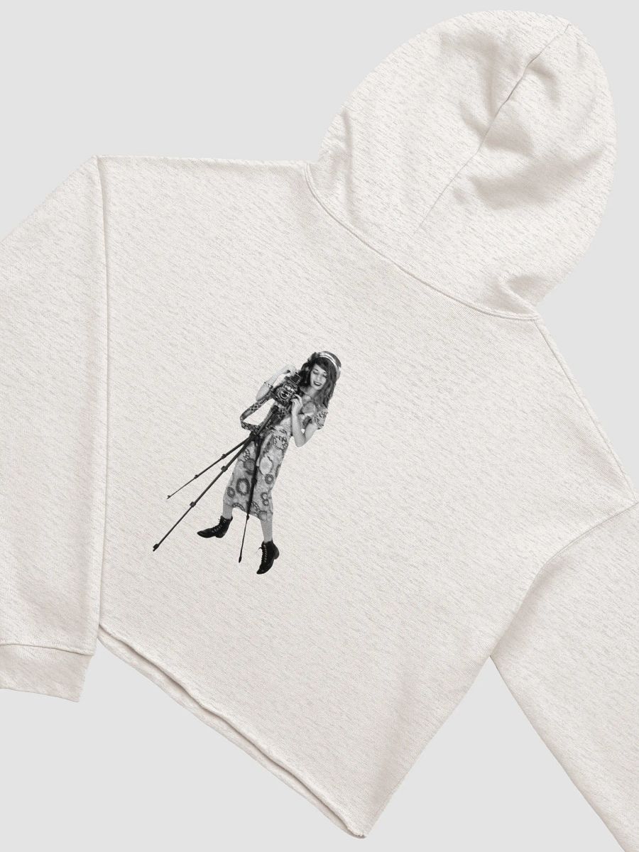 Botanical Camera Logo Crop Top Hoodie (Black Logo) product image (4)