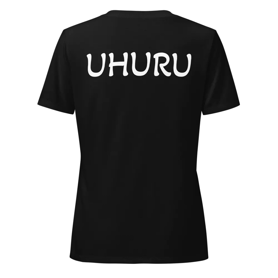 Uhuru - Women's Black Africa Pattern Tee product image (2)