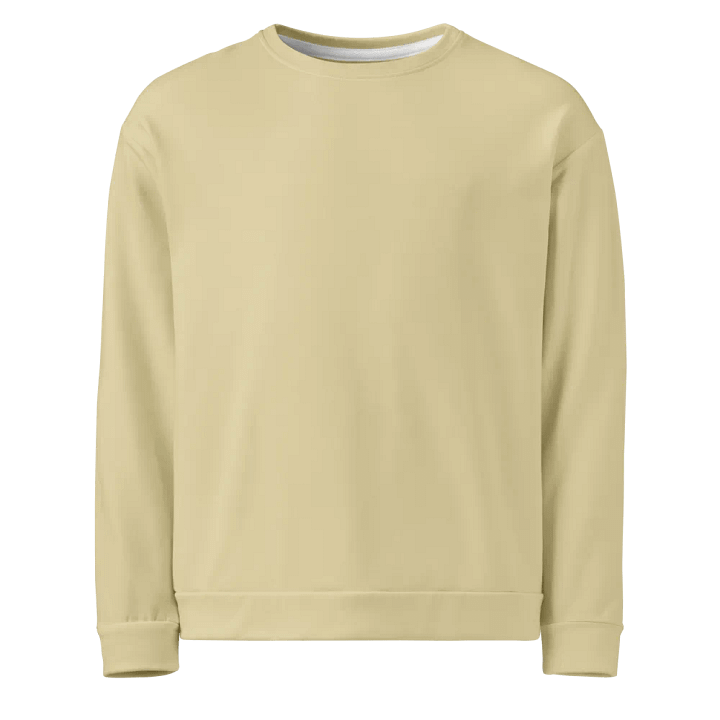 Plain Light Yellow Soft Summer Unisex Recycled Polyester Heavyweight Premium Sweatshirt by Treasure Pie product image (1)