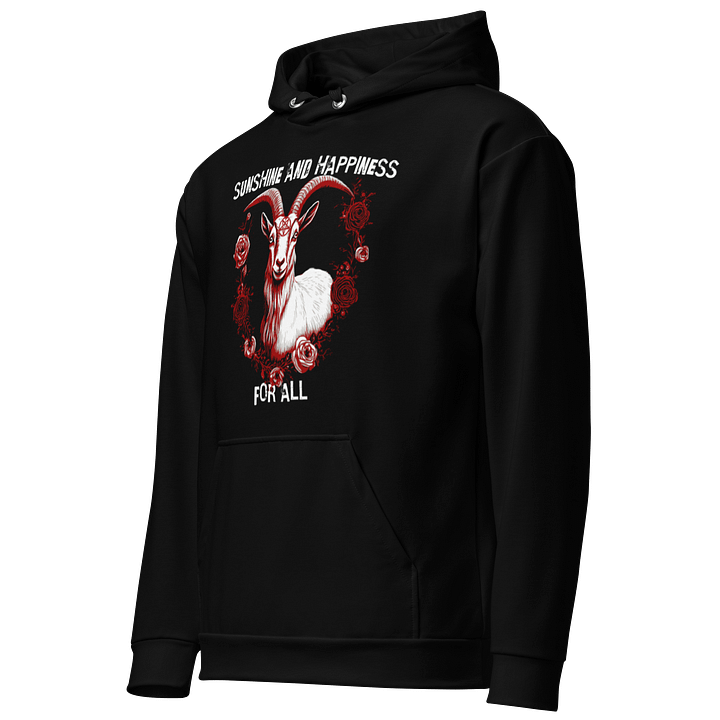 Baphomet Sunshine and Happiness Unisex Hoodie - Red Edition product image (2)