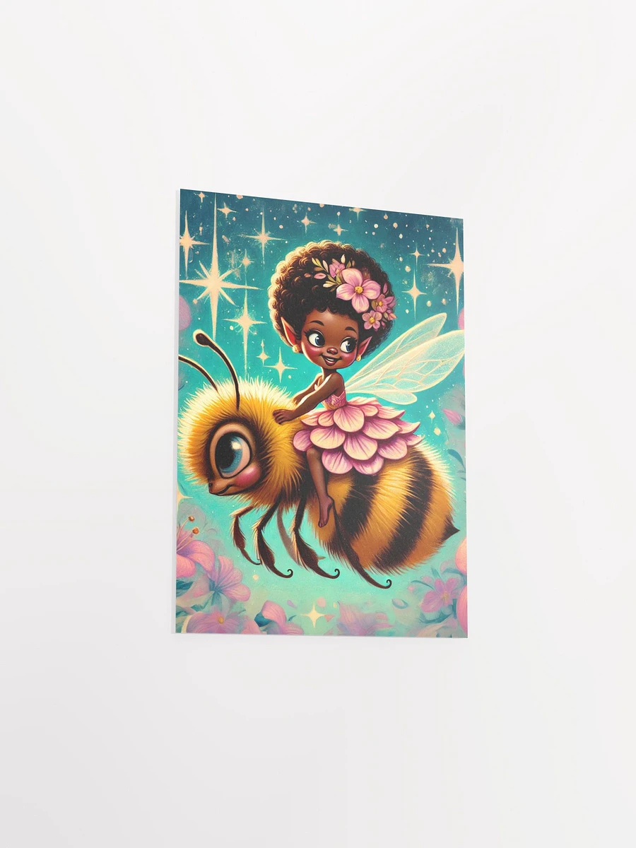 Flower Fairy Riding a Bumblebee Fantasy Premium Poster product image (23)