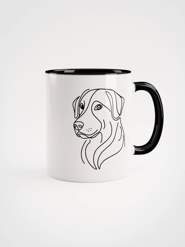 Elegant Dog Line Drawing Mug - Ceramic Mug with Color Inside product image (1)