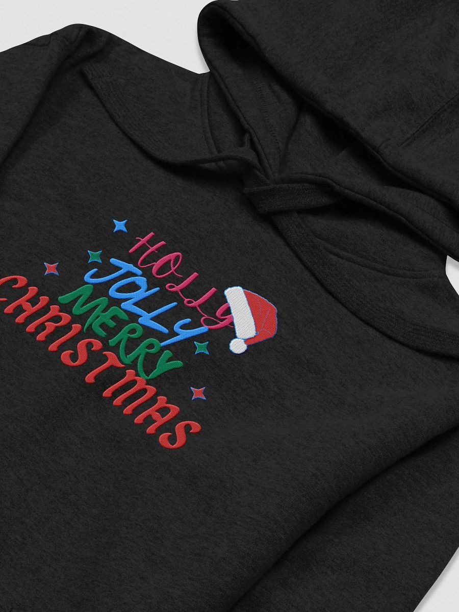 Festive Holly Jolly Merry Christmas Embroidered Hoodie product image (3)