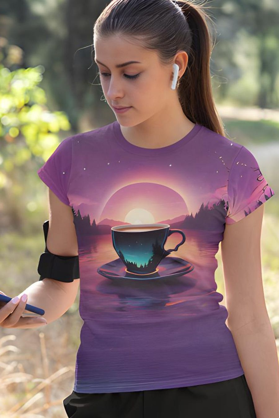 Coffee Sunset All Over Print T-shirt product image (1)