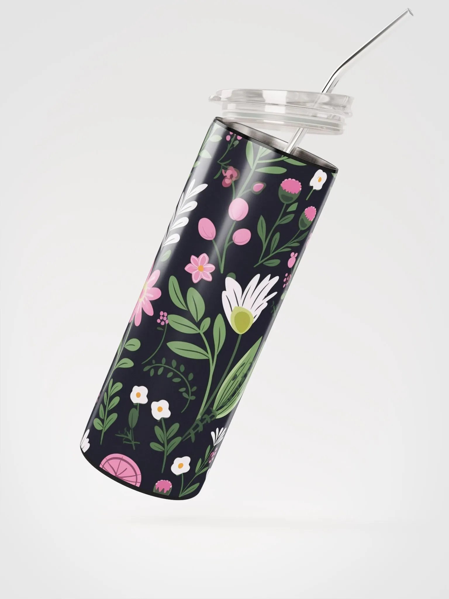Insulated Night Pastel Colorful Floral Stainless Steel Tumbler | Stylish & Durable product image (2)