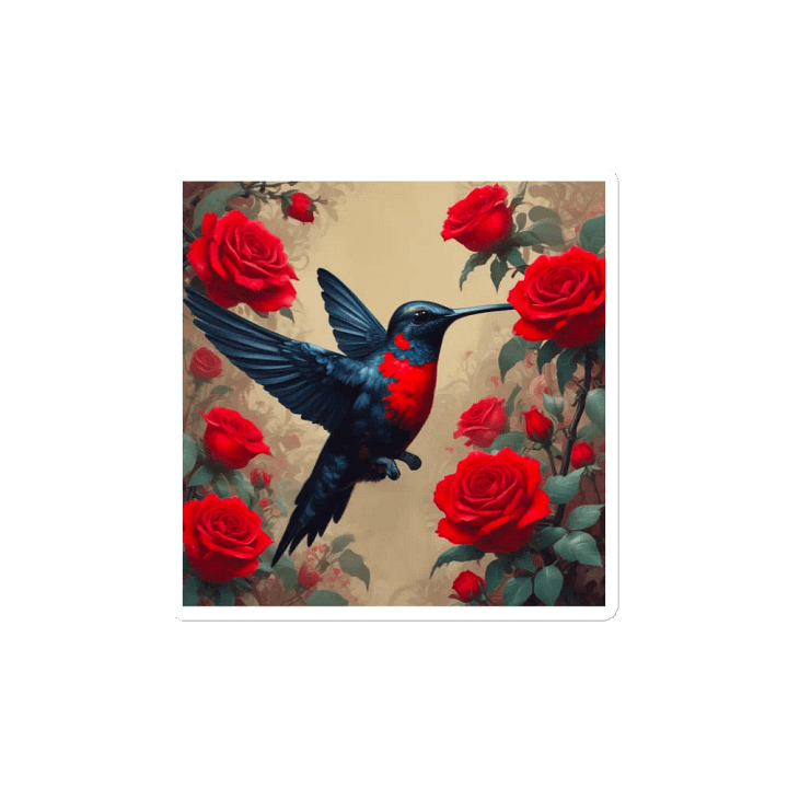 Goth Hummingbird and Roses Magnets product image (2)