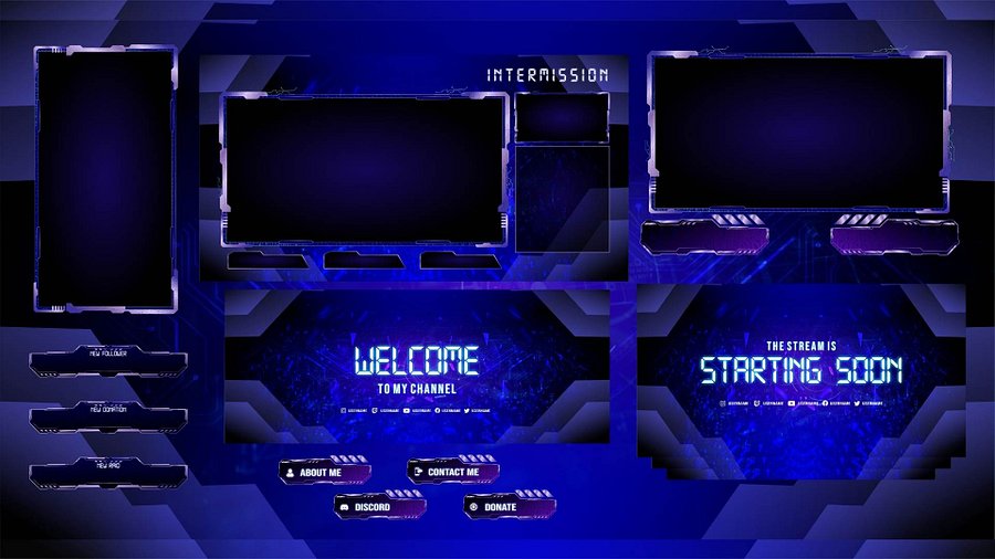 Futuristic Stream Overlay Package product image (1)