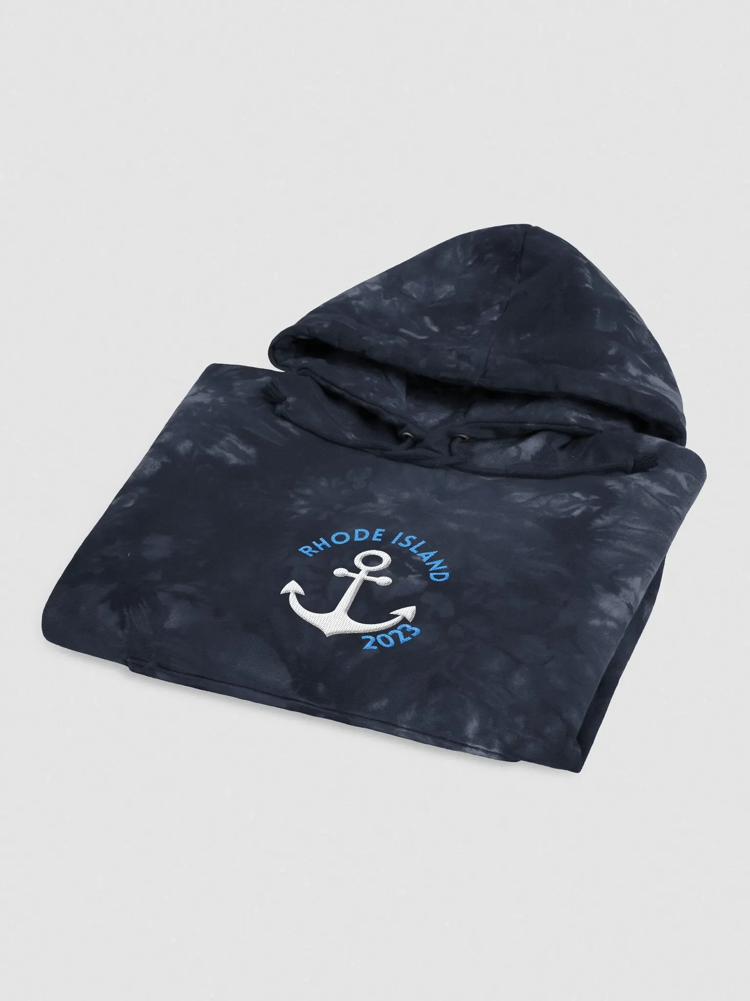 Embroidered Anchor Tye Dye Hoodie (Heavyweight Fabric) product image (1)