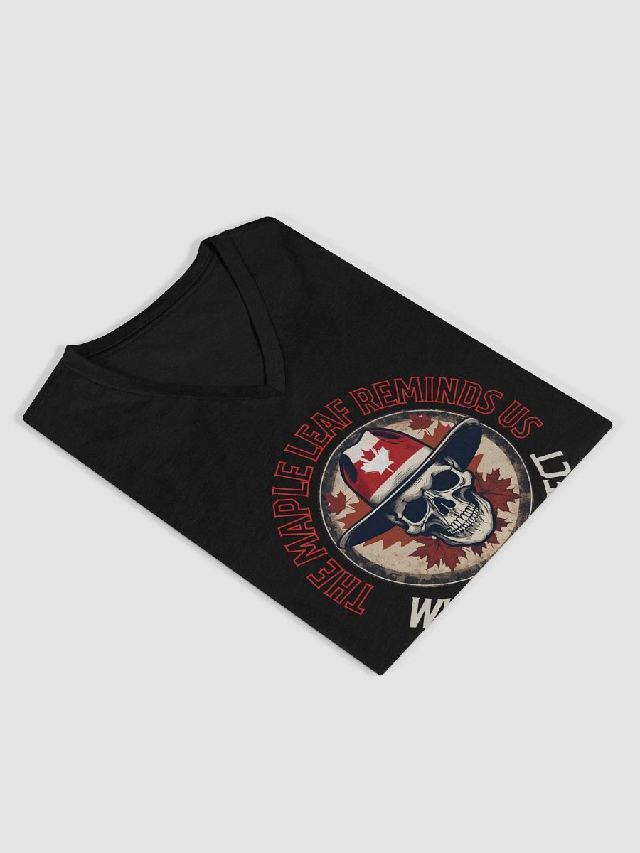 Maple Leaf Skull Relaxed V-Neck Tee product image (16)