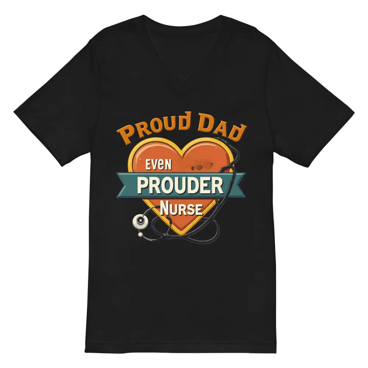 Proud Dad Nurse Heart V-Neck Tee product image (3)