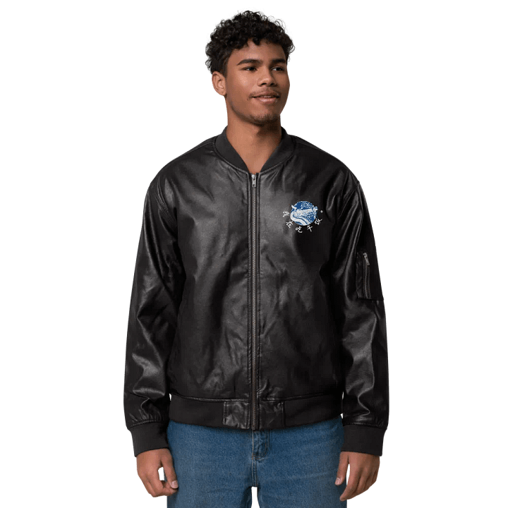 WZCW - Blue Dragon On Lunch Break Faux Leather Jacket product image (2)