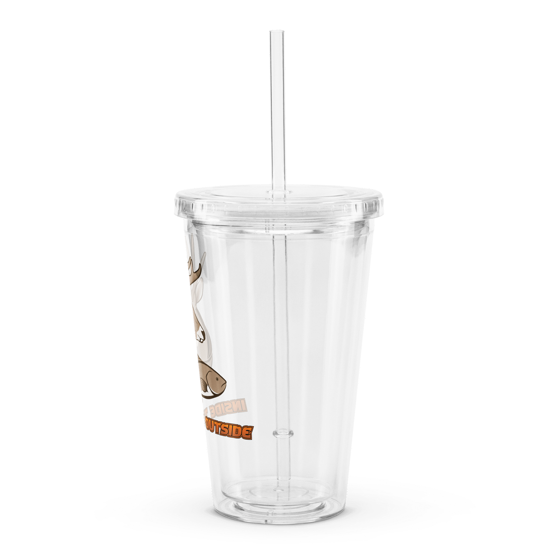 Double Wall Tumbler - Natural - W/ Cap & Straw product image (4)