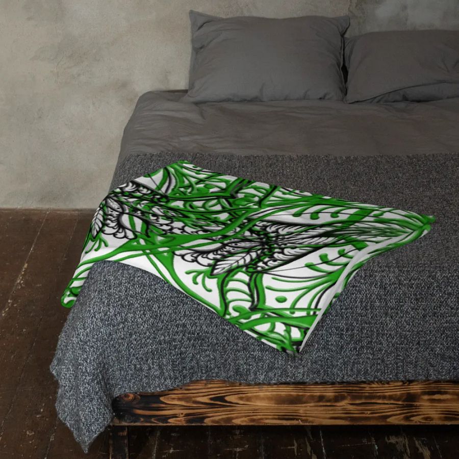 Verdant Kaleidoscope Throw Blanket product image (12)