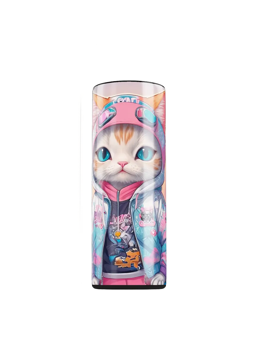 Cute City Kitty Cat 20 oz Skinny Stainless Steel Tumbler - v1 product image (1)