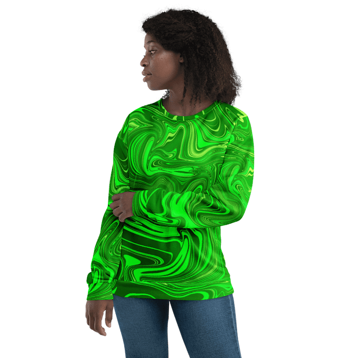 Sweatshirt - Different Shades of Green Digital Fluid Art product image (1)