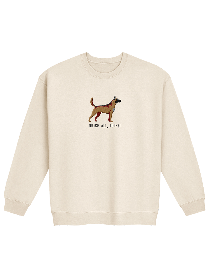 Dutch All, Folks! Sweatshirt (Embroidered) of a Dutch Shepherd(Tan) product image (21)