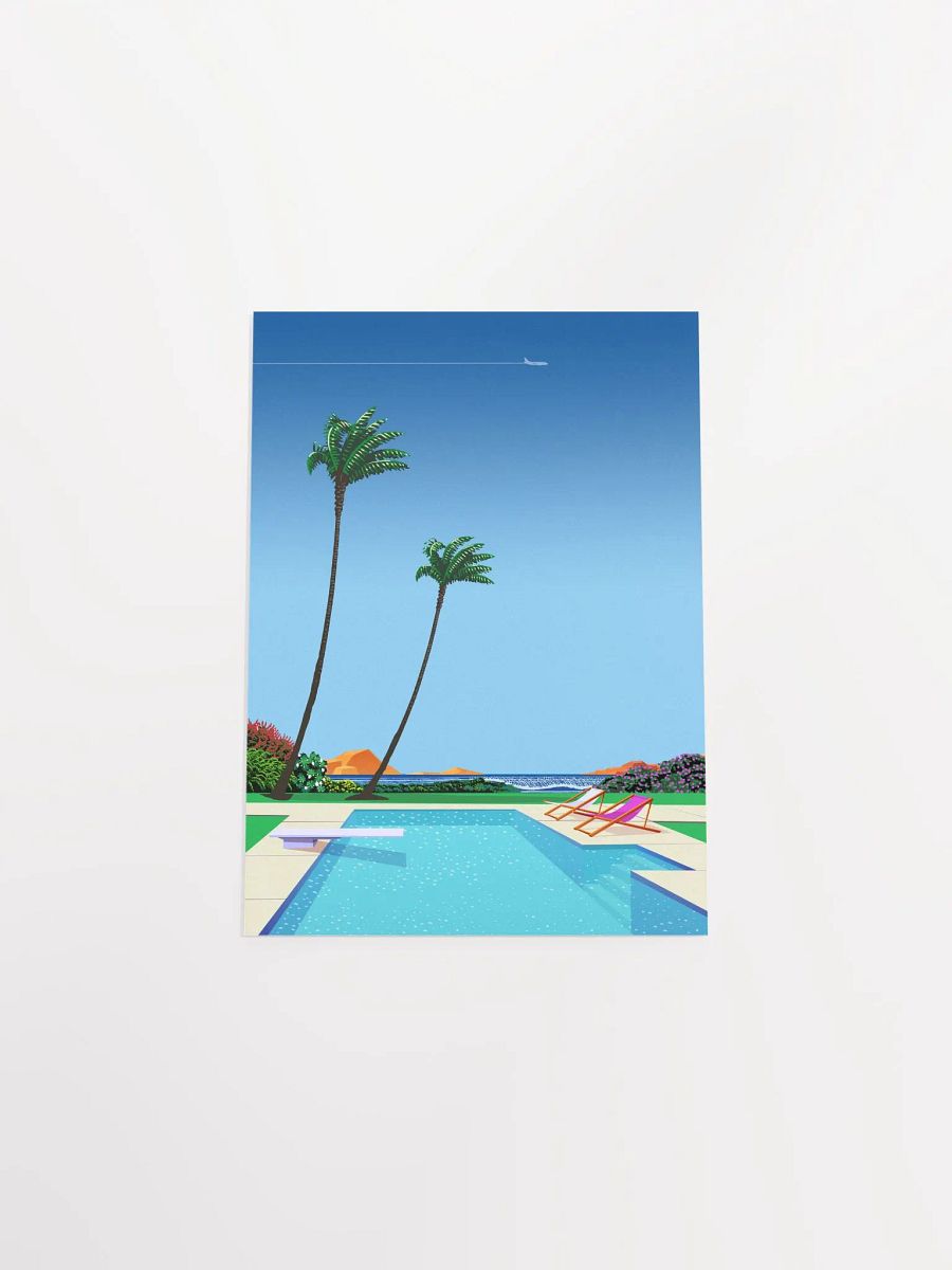 Texas, USA, pool, beach — City Pop art, retrowave/vaporwave poster, 80s, aesthetic poster product image (11)