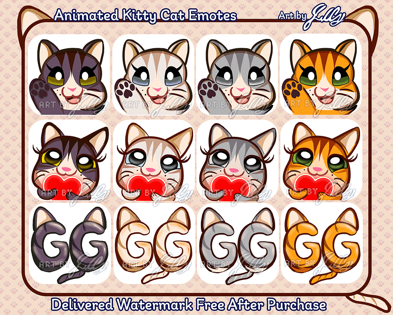 Animated Kitty Cat Emotes
